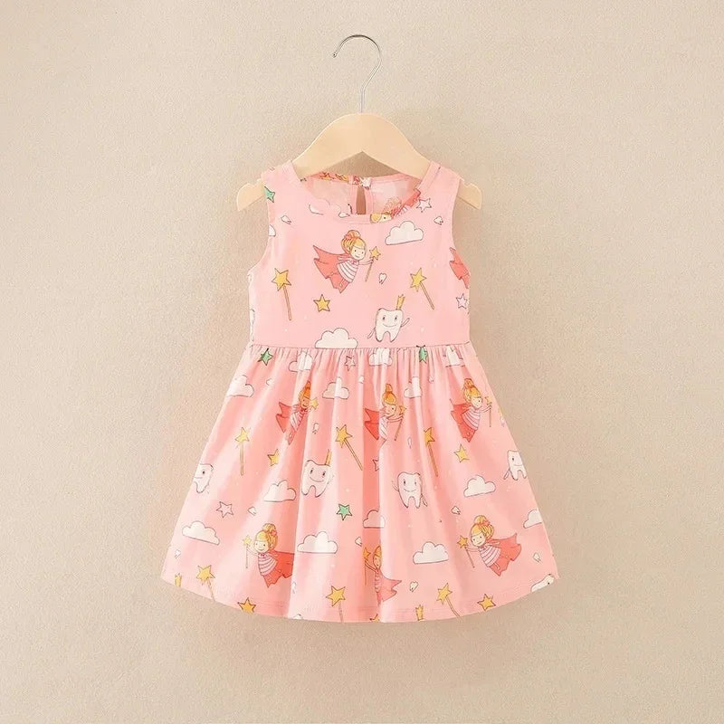 Girl Dresses Cotton Children clothing Summer Kids Clothes Dresses For Girls Party Princess Fashion Outfit cartoon Beach Dress