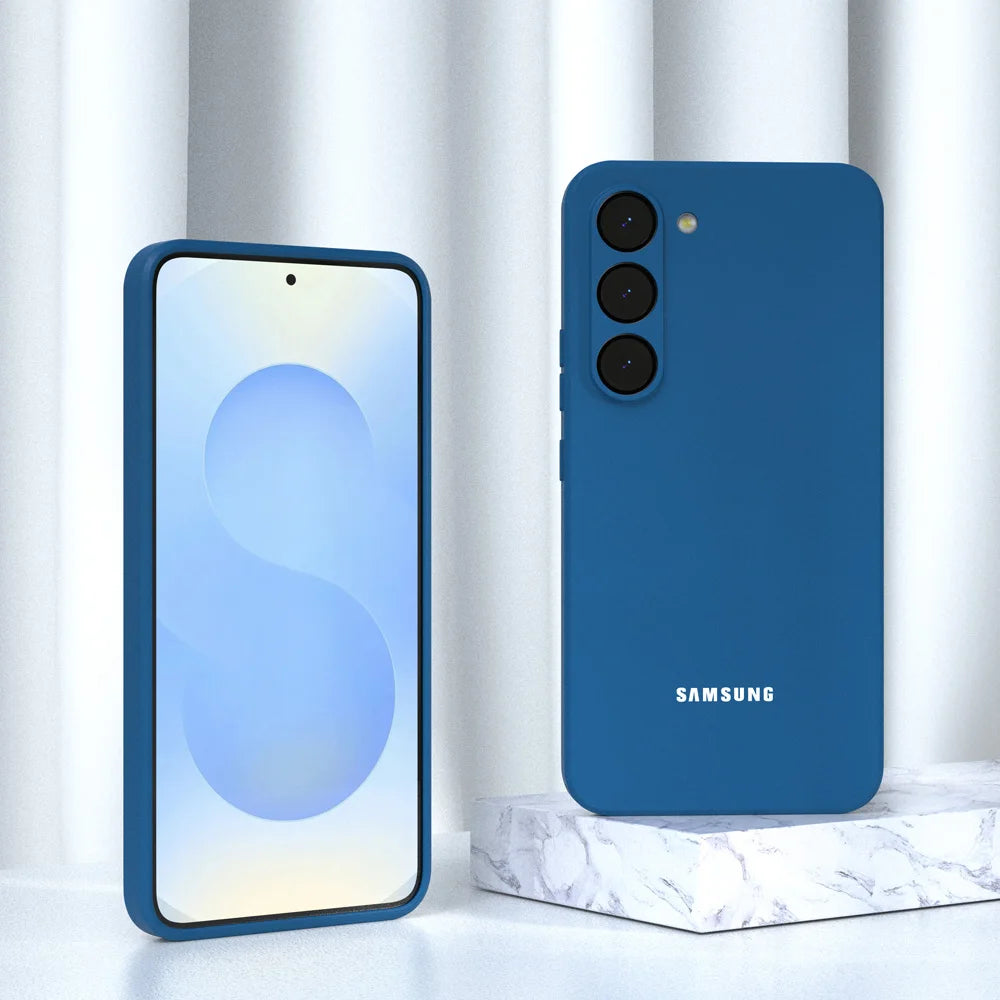Original For Samsung S24 S25 S26 Case Soft Liquid Silicone Phone Back Cover For Galaxy S26 S25 S24 S23 S22 S21 Plus Ultra FE