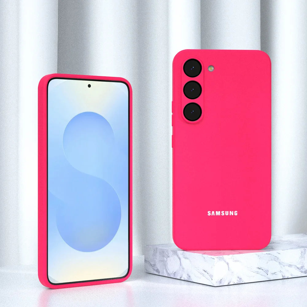 Original For Samsung S24 S25 S26 Case Soft Liquid Silicone Phone Back Cover For Galaxy S26 S25 S24 S23 S22 S21 Plus Ultra FE