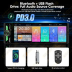 6.5 Inch 1Din IPS Screen Wireless Carplay Android Auto Airplay Car Radio MP5 Player Stereo Bluetooth FM Type-C PD3.0 Fast Charge