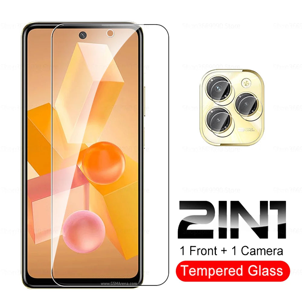For Infinix Hot 40 Pro Glass 4in1 Camera Protective Tempered Glass For Infinix Hot 40i Hot40 40Pro Screen Protector Film Cover