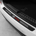Car Door Threshold Strips Car Trunk Rear Bumper Protective Carbon fiber Leather Stickers For Toyota Camry Yaris Hilux Corolla