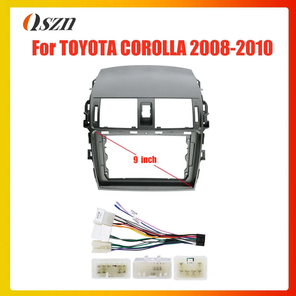9 inch Car Radio Frame Fascia For Toyota Corolla 2006-2011 Dashboard Mounting Bezel Kit 2 Din Installation Stereo DVD
