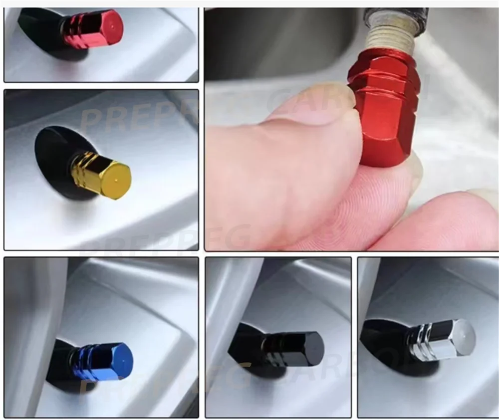 4Pcs Car Tire Valve Stems Cap Knurling Style Tire Valve Cap Aluminum Tire Wheel Stem Air Valve Cap Car Accessories