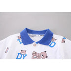 Summer Kids Baby Boys Cartoon Bear Suits Short Sleeve T-Shirt Shorts Casual Clothes Outfit Girls Clothing 2PCS/Set