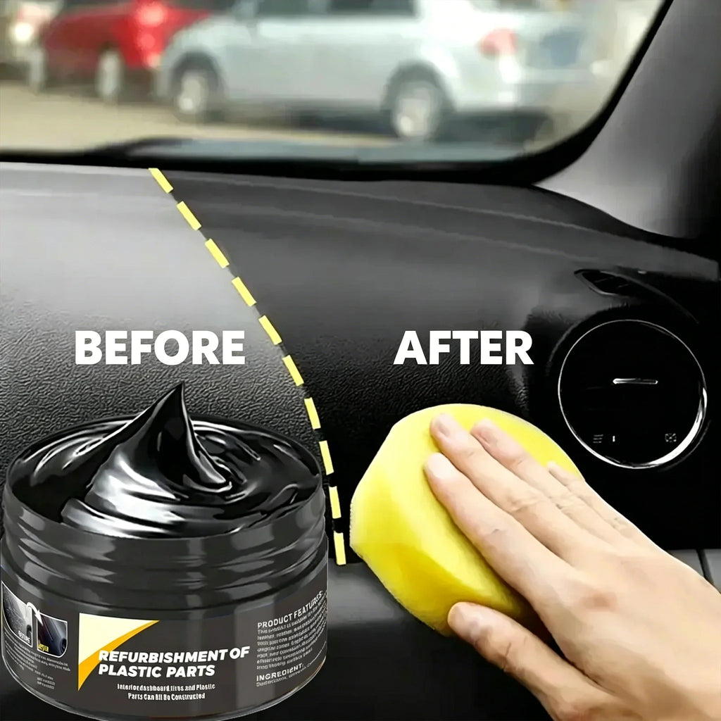 Car Interior Repair Paste, Interior and Exterior Plastic Polishing Wax, Scratch Repair, Also Suitable for Tires.