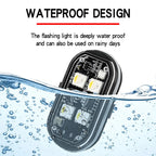 2/4pcs Wireless LED Strobe Lights Car Decor Atmosphere Light, 8 Colors Rechargeable Led Lights Anti-Collision LED Warning Light