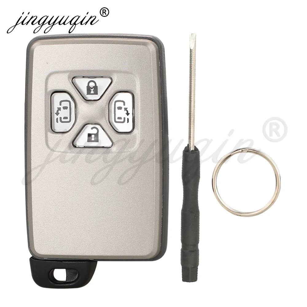 jingyuqin Key Shell for Toyota Noah Voxy Alphard Estima Vellfire Smart Card Remote Car Keyless Case Fob 4/5 Buttons