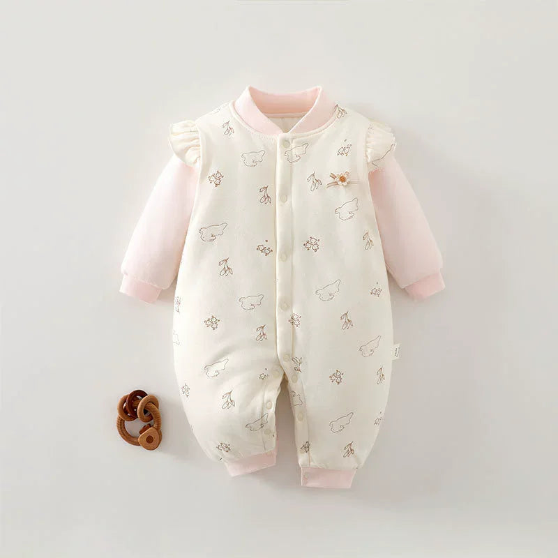 Winter Baby Rompers clothes cotton warmth Infant Jumpsuit  High quality Newborn Baby Girl Boy Cartoon Romper clothes