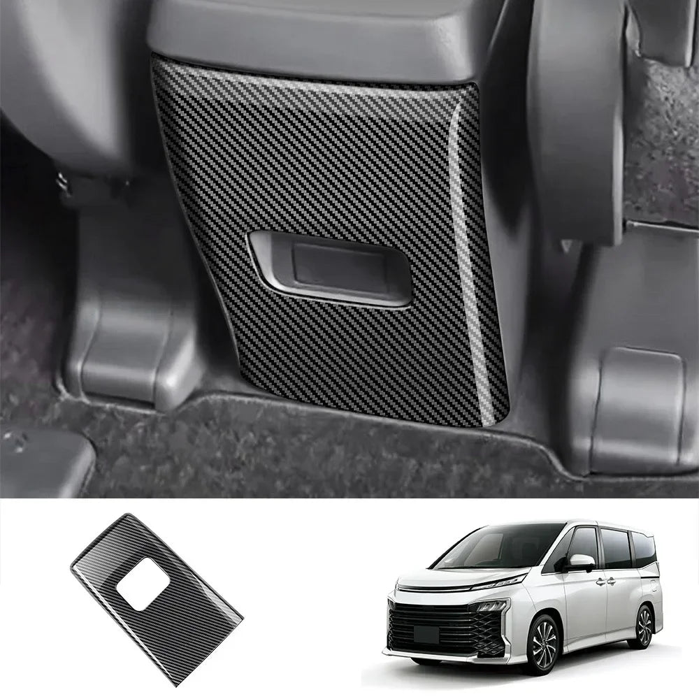 RHD For Toyota Voxy 90 Series 2021 2022 2023 Carbon Fiber inner Steering Wheel Button Decorative Cover Accessories Car Styling