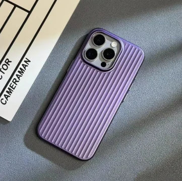Corrugated matte finish, suitable for iPhone 17 Pro Max, premium frosted ultra-thin PC hard case, shockproof.