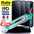 NNBILI 3pcs High-Toughness Matte Privacy Frosted Screen Protector for iPhone Series,9H+ Tempered Glass Anti-peep Protective Film