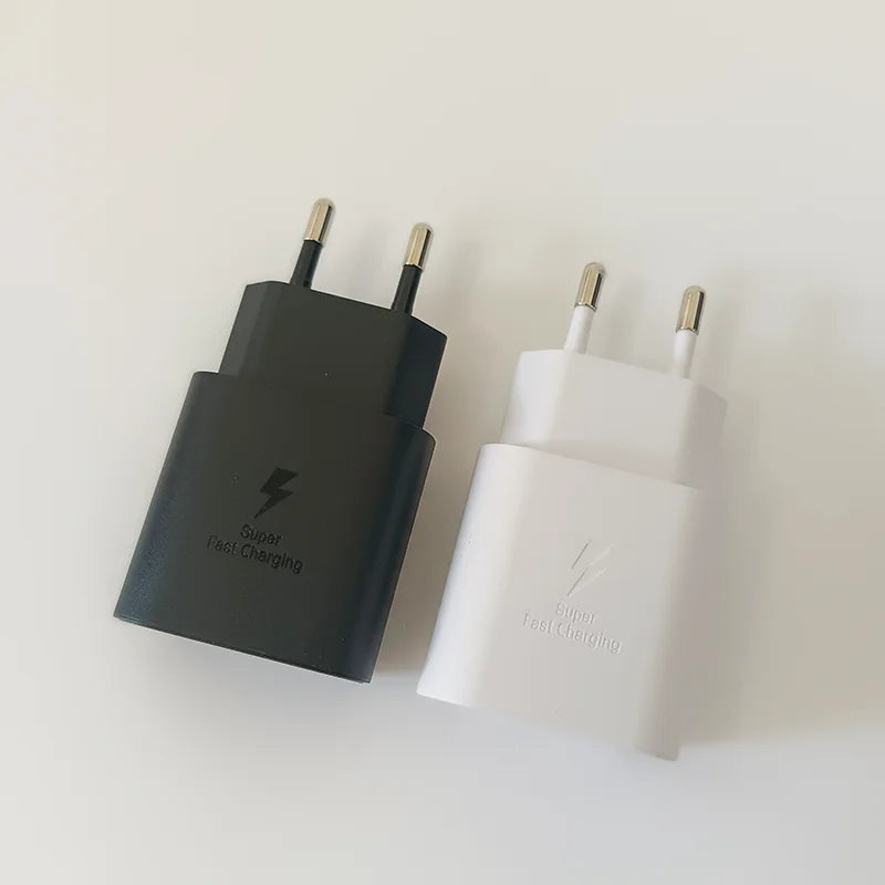 Samsung 25W Original Fast Charger EU US Type C Cargador Adapter For Galaxy S26 S25 S24 S23 S22 M17 M07 A07 A26 A17 A15 Z Fold7 6