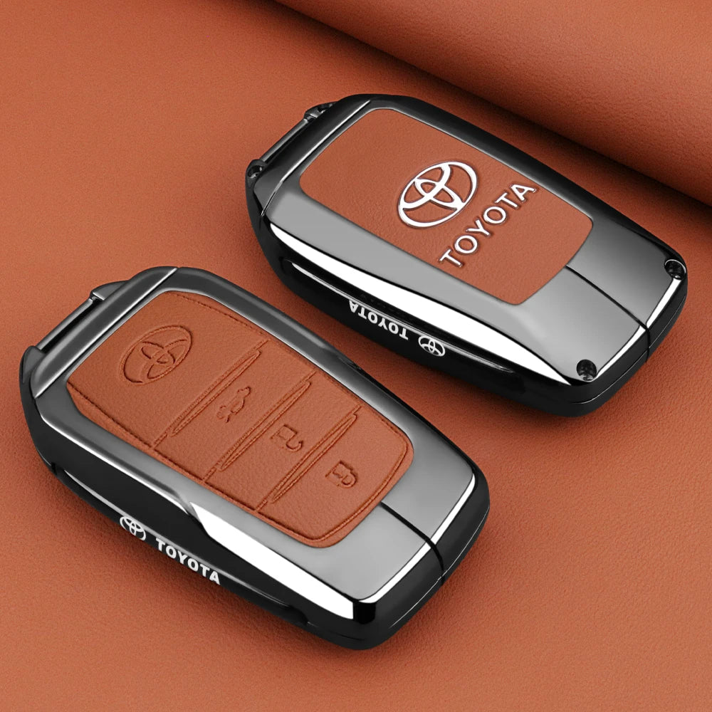 Car Key Fob Case Cover Shell for Toyota C-HR Hilux Fortuner Land Cruiser 200 Camry Corolla Crown RAV4 2023 2024 2025 Accessories
