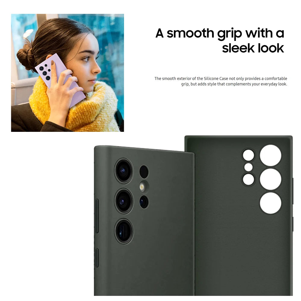 Original For Samsung Galaxy S23 Ultra Case High Quality Silicone S23 Ultra Cover S23 Ultra Protector Shell & Box