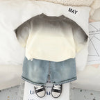 New Summer Baby Boys Clothes Sets Fashion Cotton Letter Printing T-shirts+Tooling Shorts 2pcs Kids Outfits for Infant Tracksuit