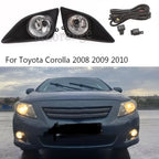 Fog Lights Led for Toyota Corolla 2007 2008 2009 2010 Fog Lamp Assembly Chrome Cover Grill Bezel Headlights car accessories
