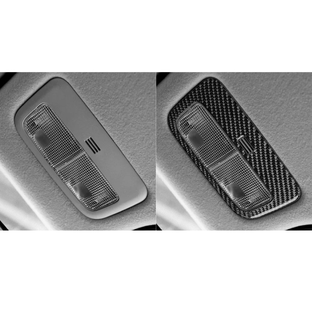 Carbon Fiber Car Reading Light Panel Sticker For Toyota Yaris 2006 2007 2008 2009 2010 2011 LHD RHD Reading Lamp Outer Trim
