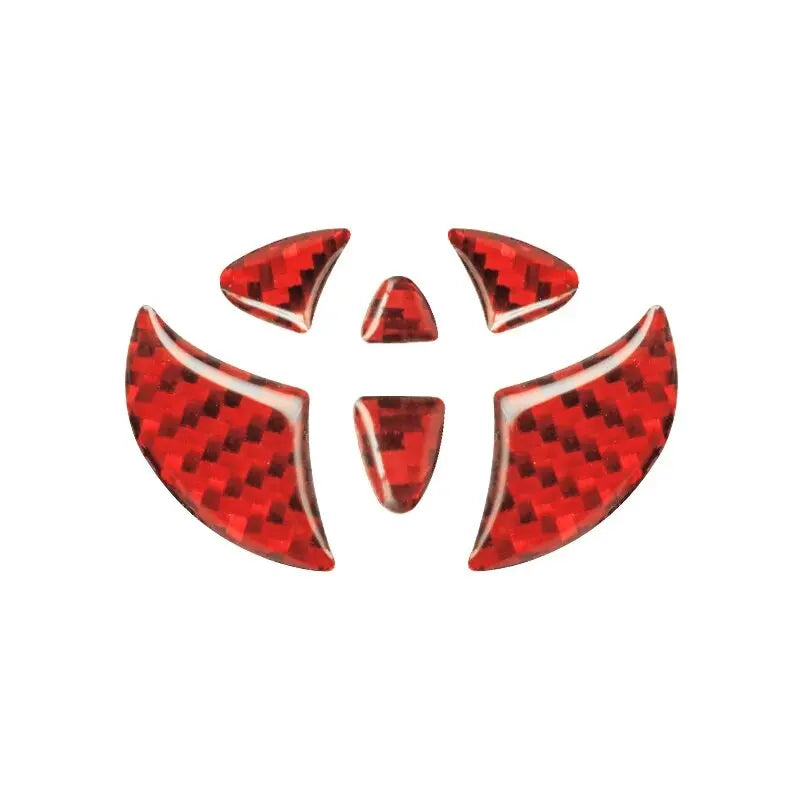 for Toyota Carbon Fiber Car Steering Wheel Sticker Emblem Badge Decoration Decals Corolla Auris Camry Yaris Avensis Accessories