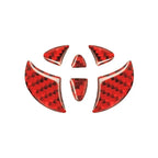 for Toyota Carbon Fiber Car Steering Wheel Sticker Emblem Badge Decoration Decals Corolla Auris Camry Yaris Avensis Accessories