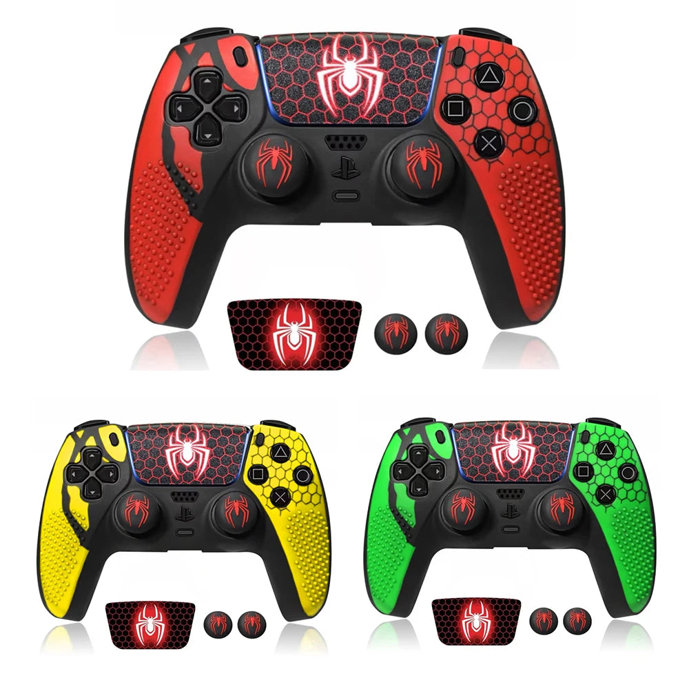 Rubber Silicagel Protective Cover Skin for PlayStation 5 DualSense PS5 Controller Silicone Gamepad Case 2 ThumbSticks Grips Caps