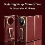 Eary Genuine Leather Phone Case for Huawei Mate XT Ultimate Case with  360°Rotation Stand Full Cover Shell Shockproof Protector
