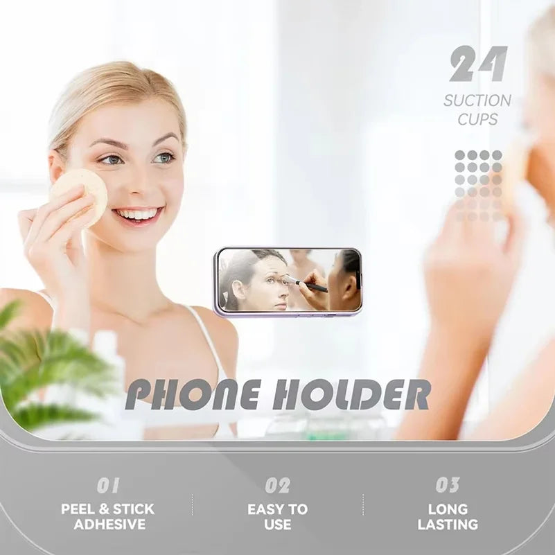 Silicone Suction Phone Holder Mat Multifunctional Suction Cup Wall Stand Square Anti-Slip Single-Sided Case Mount Back Sticker