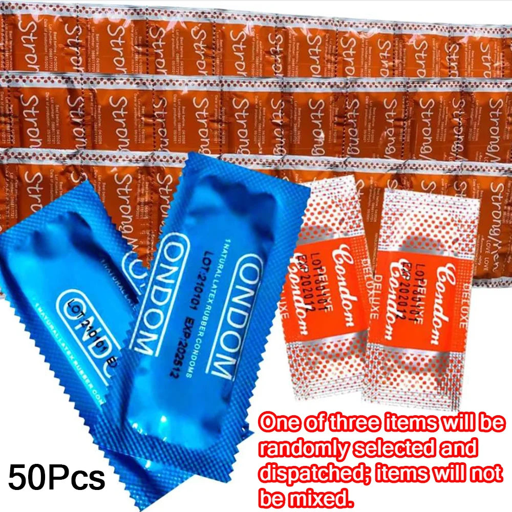 10/30/50pcs Condom 52mm Ultra Thin Cock Penis Sleeve Natural Latex Lubrication Contraception Supplies Adults Safer Sex Products