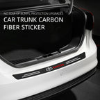 Car Door Threshold Strips Car Trunk Rear Bumper Protective Carbon fiber Leather Stickers For Toyota Camry Yaris Hilux Corolla