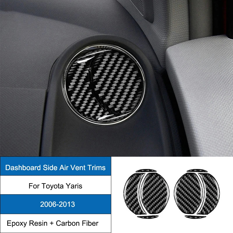 Carbon Fiber Epoxy Coated Interior Gear Shift Panel Trim Cover Sticker For Toyota Yaris 2006 2007 2008 2009 2010 2011 2012 2013