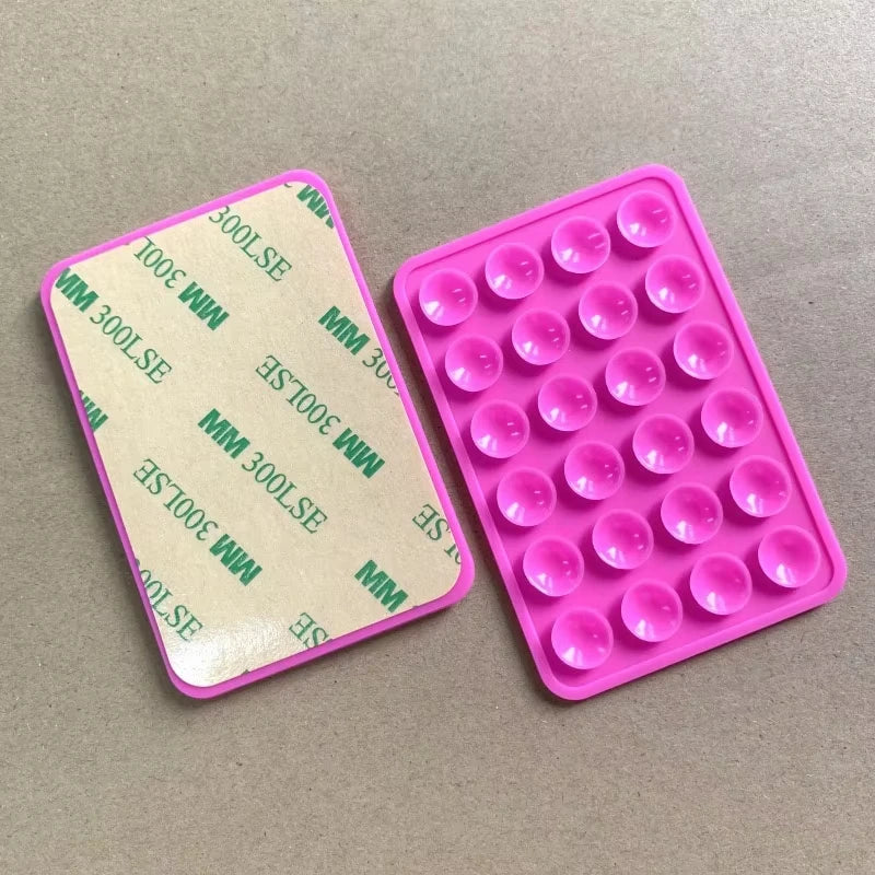 Silicone Suction Phone Holder Mat Multifunctional Suction Cup Wall Stand Square Anti-Slip Single-Sided Case Mount Back Sticker