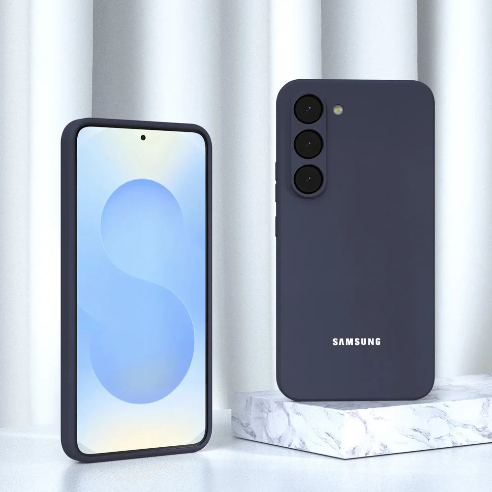Original For Samsung S24 S25 S26 Case Soft Liquid Silicone Phone Back Cover For Galaxy S26 S25 S24 S23 S22 S21 Plus Ultra FE