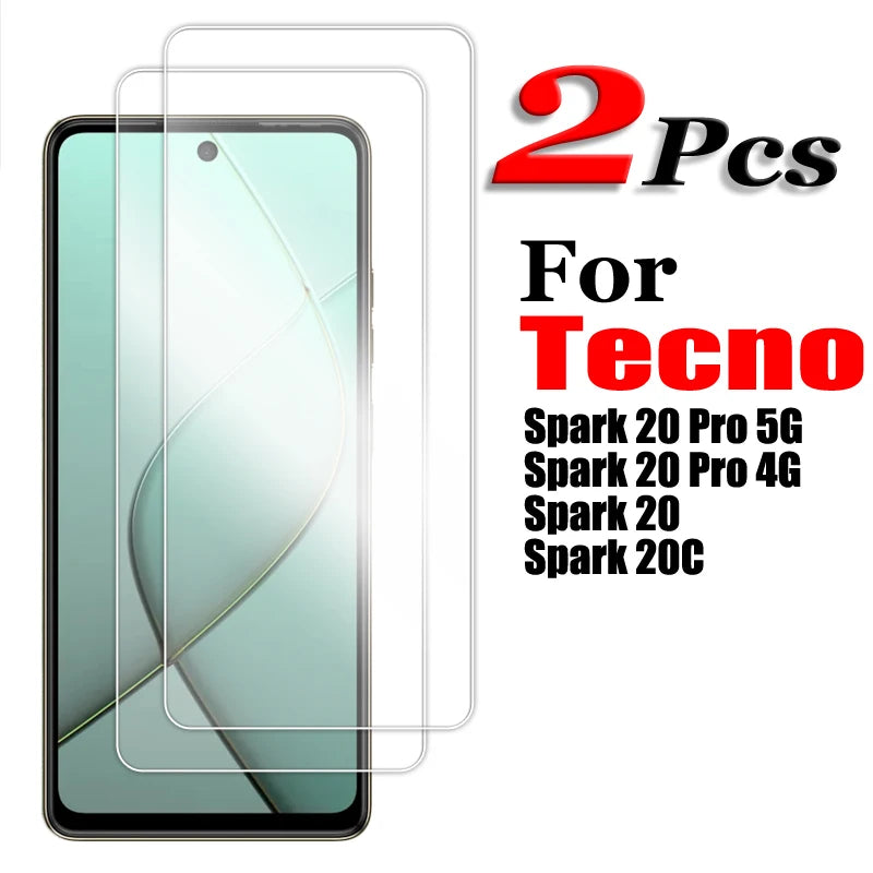 2/3/4PCS For Tecno Spark 20 Pro Glass For Tecno Spark 20C 20 Pro 4G 5G Screen Protector HD Transparent Protective Tempered Glass
