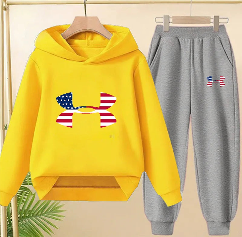 2-13 Years Boys 2pcs Hoodie+Pants Tracksuits Kids Cute brand Autumn Spring  Girls Casual Streetwears Children Clothes Sets