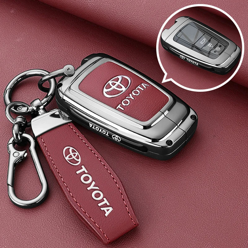 Alloy Car Remote Key Case Cover Protect Shell Bag For Toyota Prius Camry Corolla CHR C-HR RAV4 Altis Land Cruiser Prado Avalon