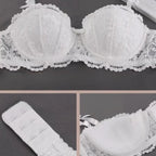 Women Bras Sexy Lace Half Cup Push Up French Style Lingerie Soft Deep V Top Breathable Back Closure Thin Bralette Ropa Mujer