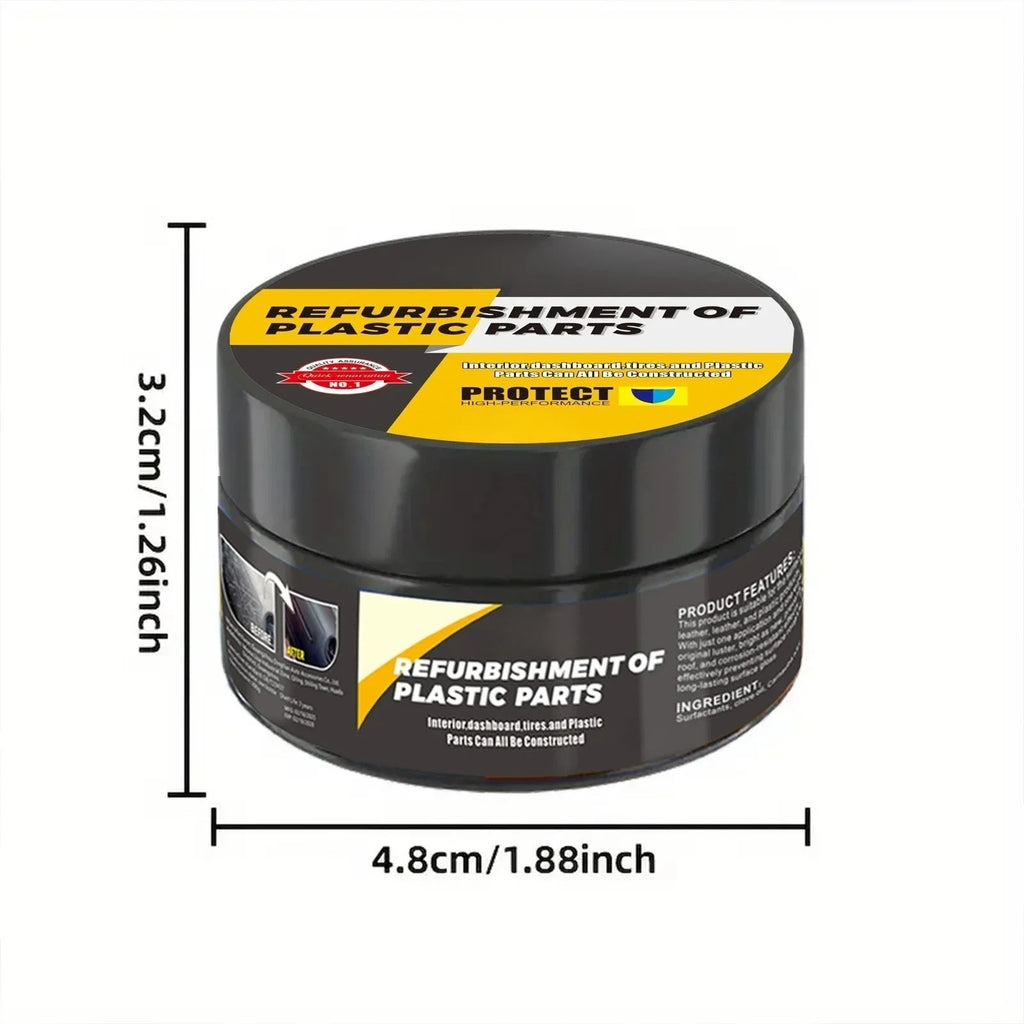 Car Interior Repair Paste, Interior and Exterior Plastic Polishing Wax, Scratch Repair, Also Suitable for Tires.