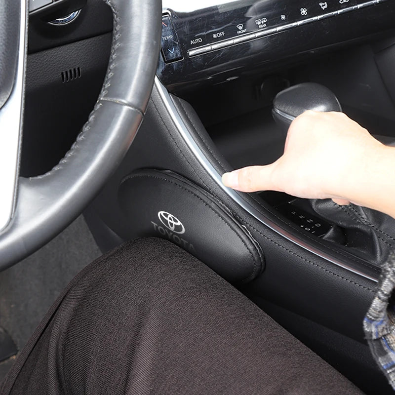 Car Knee Pad Cushion Leg Support Protector Central Key Accessory For Toyota Corolla Yaris Camry Prius RAV4 CHR Hilux Aygo Crown