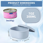 Reusable Wet Cat Food Storage Container with Silicone Sealed Lid, Leak-Proof Fresh-Keeping Box for 3oz/85g Cat Food Cans