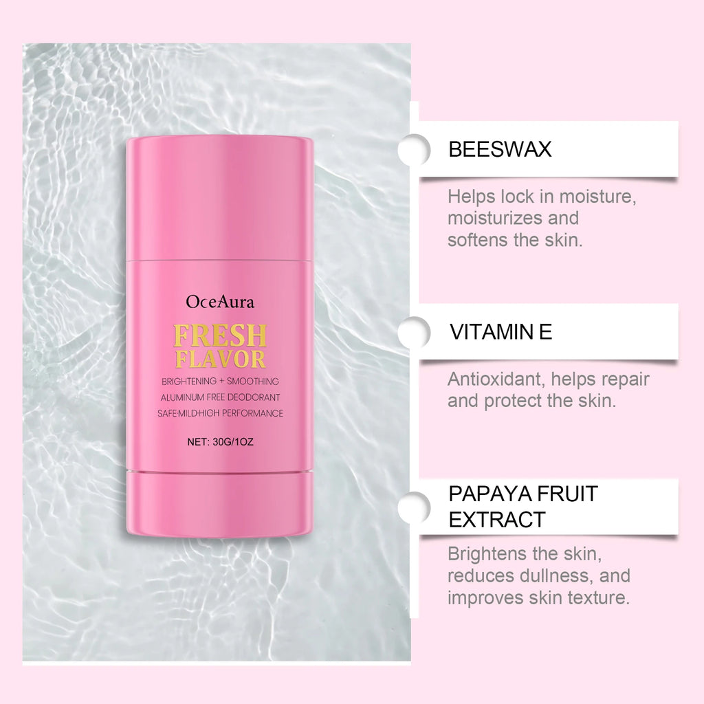 Body Odor Remover Antiperspirant Stick Underarm Deodorant Cream Anti Sweating Refreshing Portable Long-Lasting Fragrance Balm