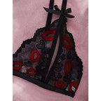 Open Bust Bra And Thong Set 2 Piece Women Lingerie Set Lace Underwear Bralette Bras Matching Seamless Panty Set Intimates