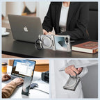 Eary Frameless Case for Samsung Galaxy Z Flip 7 with 360°Rotatable Magnetic Stand Metal Phone Case Shockproof Protective Cover