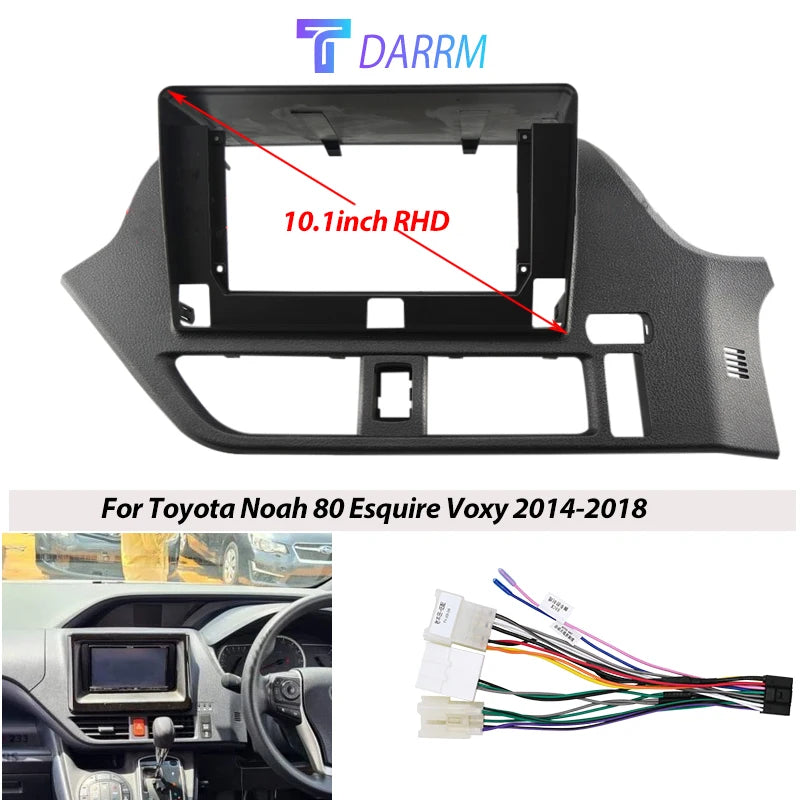 10.1 Inch For Toyota Noah 80 Esquire Voxy 2014-2018 Car Radio Stereo Android MP5 GPS Player 2 Din Head Unit Fascia Panel Frame
