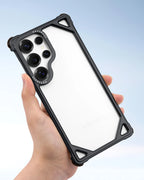 Eary Frameless Case for Samsung Galaxy S25 Ultra Minimalist Magnetic Metal Shell Aluminum Alloy Shockproof Protector Phone Cover
