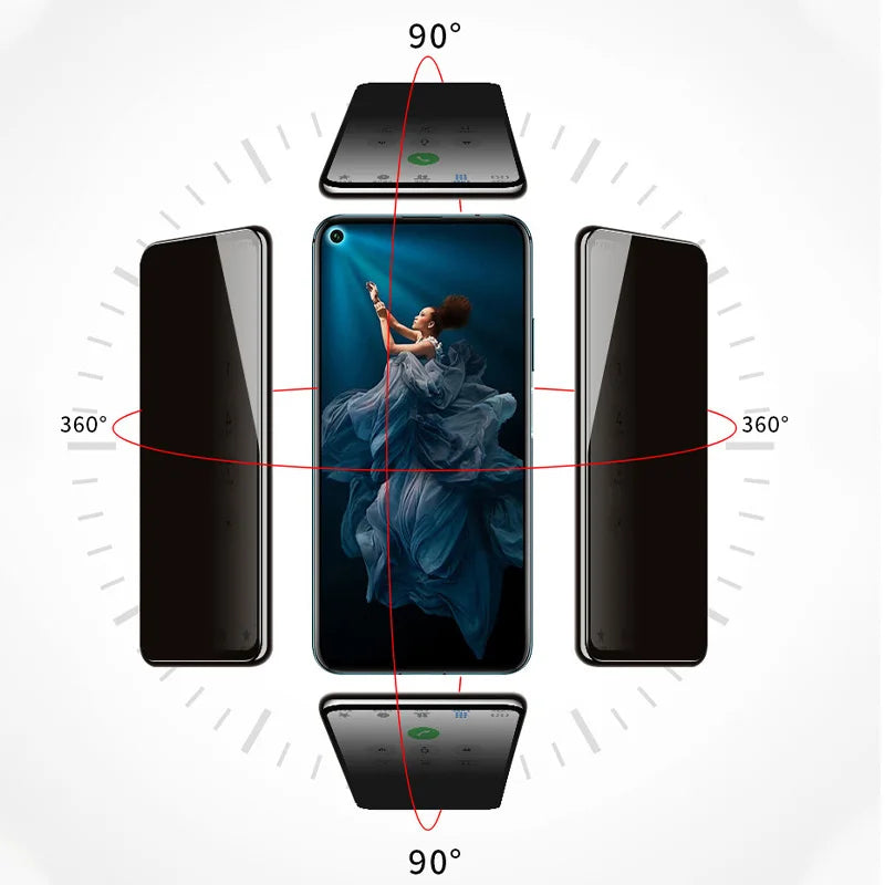3D Privacy Screen Protectors For OPPO A16 A16S A74 A72 A73 A76 A92 Anti-spy Protective Glass For OPPO A93 A93S A94 A95 A96 Glass