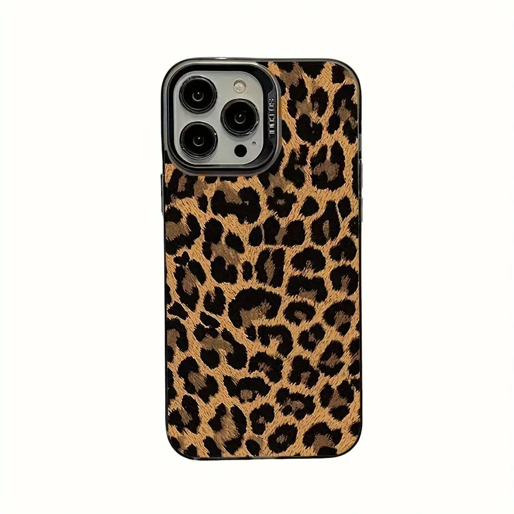 Full-screen leopard print black vitality shell Phone Case for iPhone 16 Pro Max 15 14 13 12 11 Pro MAX Matte Back Case Cover