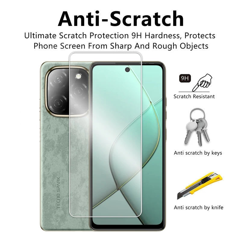 2/3/4PCS For Tecno Spark 20 Pro Glass For Tecno Spark 20C 20 Pro 4G 5G Screen Protector HD Transparent Protective Tempered Glass