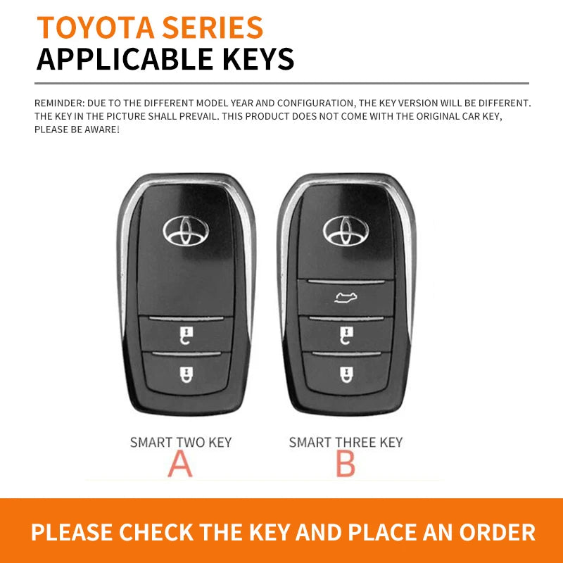 Car Key Fob Case Cover Shell for Toyota C-HR Hilux Fortuner Land Cruiser 200 Camry Corolla Crown RAV4 2023 2024 2025 Accessories