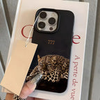 New Fashion Pink Leather Phone Case Cute Leopard Back Cover Anti-fall Protective cases for iPhone 17 16 15 14 13 12 11 pro max