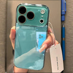 Fashion Candy Color Glass Protection Covers For iPhone 17 16 15 Pro Max Shockproof Hard Phone Cases For iPhone17 14 13 Pro Max